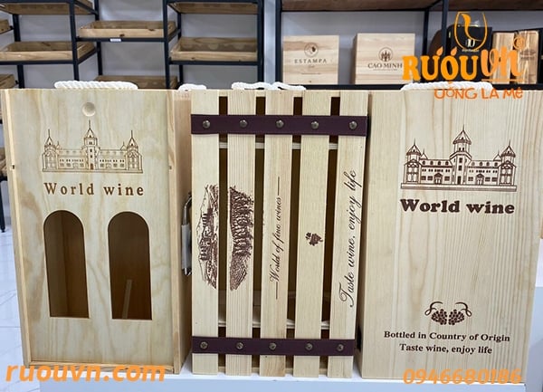 mẫu hộp gỗ đựng rượu vang